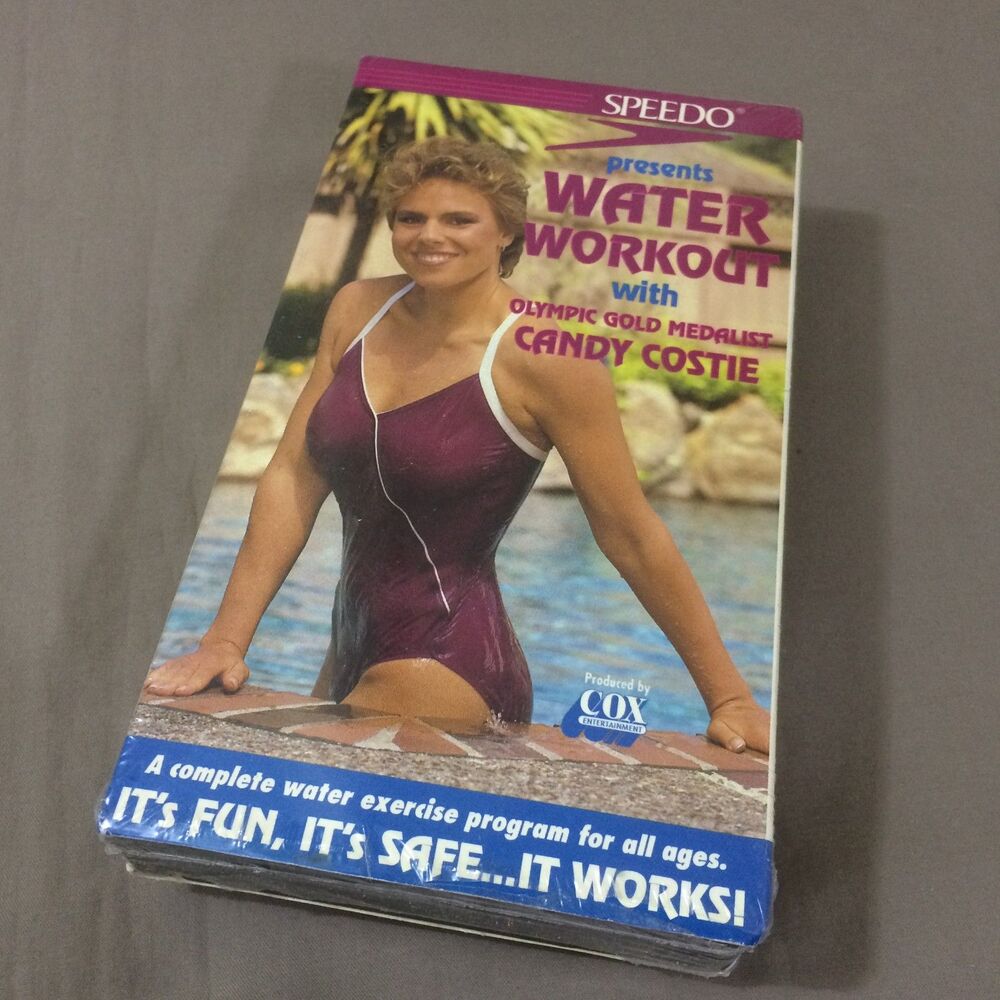 Sealed Speedo Water Workout VHS Plus Audio Cassette Candy Costie 1985 Fitness